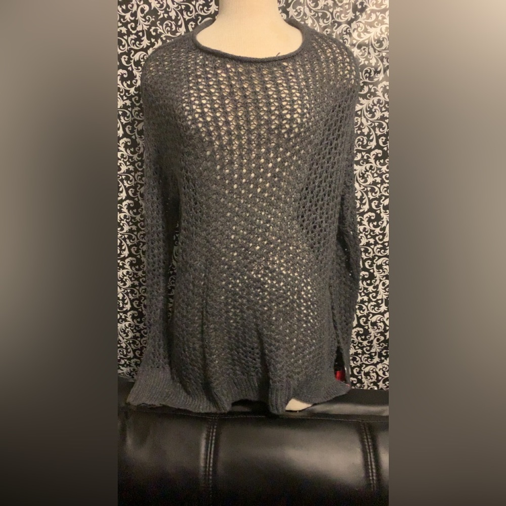 Knitted sweater dress, gray
